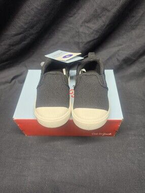 Cat & Jack Hollis Black Slip-On Sneakers Kids Youth Size 6 NWT